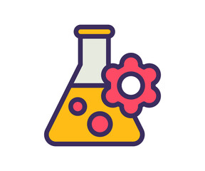 formula ingredient experiment single isolated icon with filled line and outline flat style
