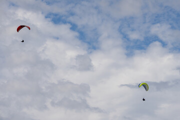 Paragliding as a way to feel like a bird.