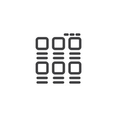 Post grid icon vector design for webdesign. Black flat icon vector