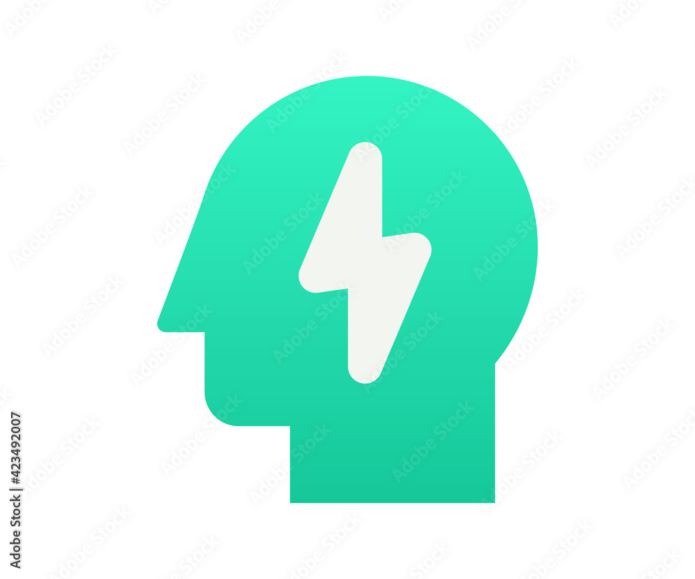 Poster idea thinking inspire single isolated icon with gradient style