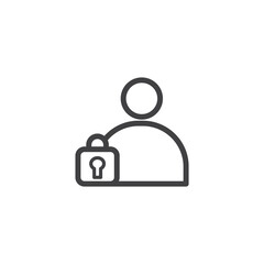 Register user line art icon illustration vector. Web icon concept