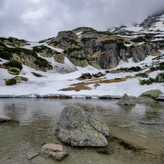 Small river and mountain