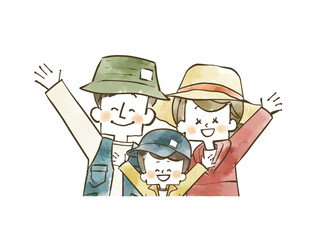 アウトドアウェアの家族