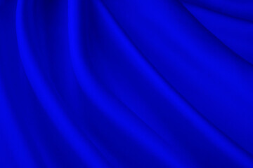 シルクのドレープ　青