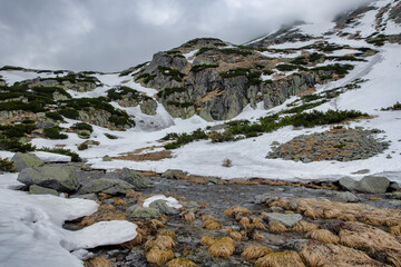 Small river and mountain