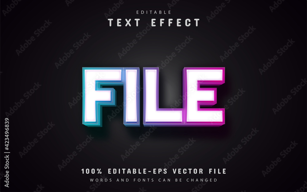 Poster file text effect