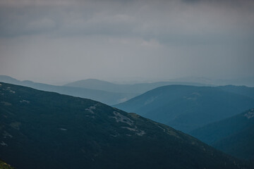 Fototapeta premium Carpathians, Gorgany massif, different weather
