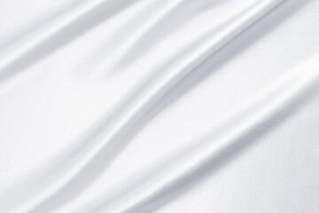 Fototapeta na wymiar Luxury smooth elegant iredescent white silk fabric texture as background Abstract background