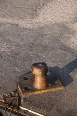 bollard on the pier, makefast,