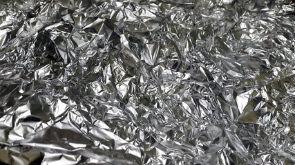 Crumpled foil surface. Foil wrinkled
