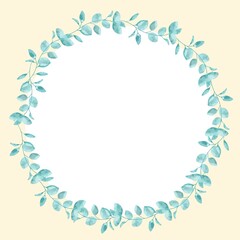 優しいタッチのユーカリのフレーム