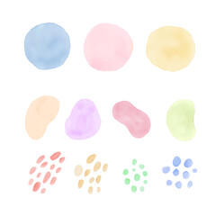 水彩　パーツ　オブジェクト　セット