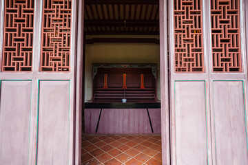 Exterior of the Confucian Temple complex in Tainan, Taiwan, Republic of China, Asiaia