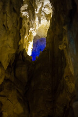 Stalactite Excess mineral education on the walls and ceiling of the cave.