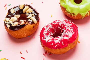 Homemade Round Glazed Donuts Ready to Eat