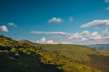 Carpathian mountains, summer, clouds, rain