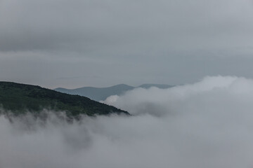 Carpathian mountains, summer, clouds, rain