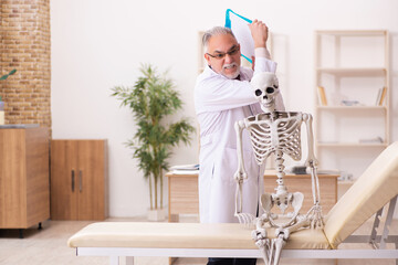Dead patient visiting old male doctor