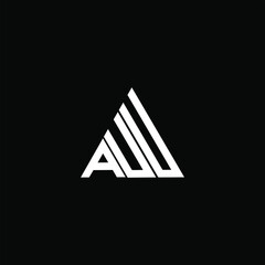 A U U letter logo creative design on black color background. AUU icon