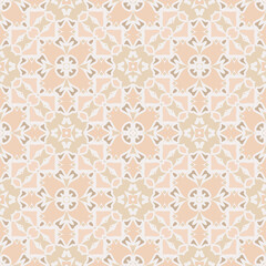 Creative trendy color abstract geometric pattern in apricot, vector seamless, can be used for printing onto fabric, interior, design, textile, carpet, pillow.