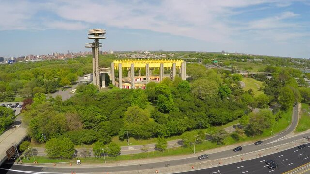 Aerial View of Corona Park in Queens, NY
