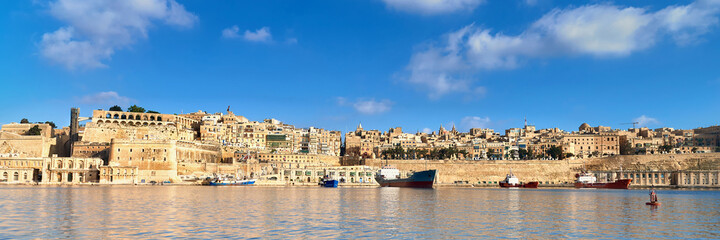 Obraz premium Malta, view on Valletta with its traditional architecture