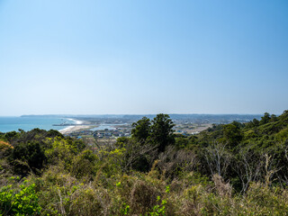 Fototapeta na wymiar 太東岬からのいすみ市の風景