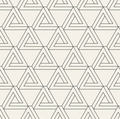 Vector seamless pattern. Modern stylish texture. Repeating geometric tiles with thin linear triangles. Hipster monochrome print. Trendy thin graphic design. Can be used as swatch for illustrator.