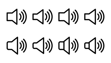 Speaker icon set. volume icon vector. loudspeaker icon vector. sound symbol