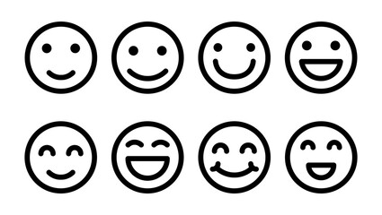 smile icon set. smile emoticon icon. feedback