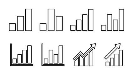 Growing graph Icon set. Chart icon. diagram icon