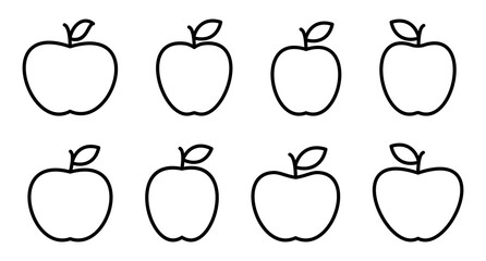 Apple icon set. Apple vector icon. apple symbols for your web design