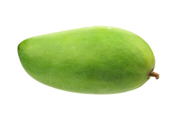 Green mango isolated on a white background
