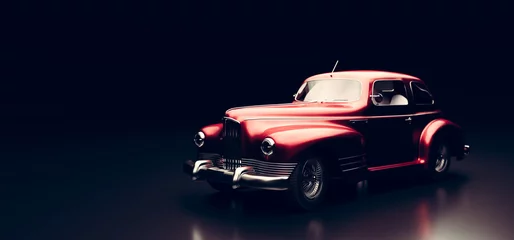 Poster Classic retro car. Vintage vehicle © Photocreo Bednarek