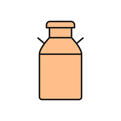 milk tank icon  in color icon, isolated on white background 