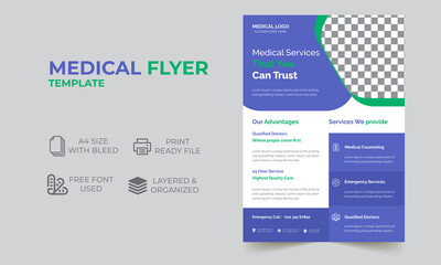 Medical Health Flyer Design Template 