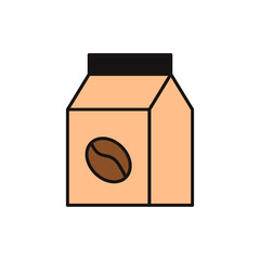 Coffee powder icon in color icon, isolated on white background 