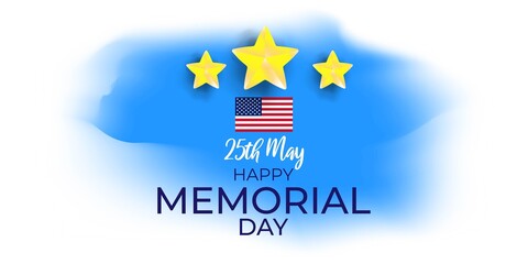 vector illustration for U.S. memorial day-25th May