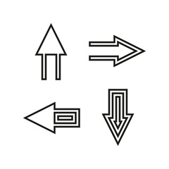 Straight arrow ribbon sign. Direction right shape. Trend arrow stripe form flat icon. Index location button. Pointer position. simple arrows