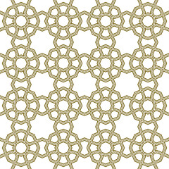 Seamless arabic geometric ornament in brown color.