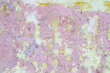 abstract background with peeling pink paint