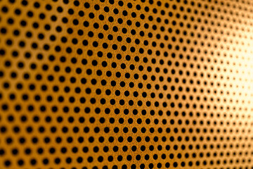 Background sheet of metal with circular holes