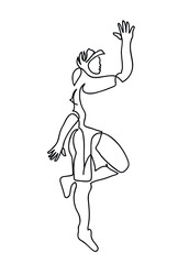 continuous, drawing, illustration, line art, one line, single line,
woman, sport, jumping, fitness, success, gym, happy, training, athlete, energy, workout