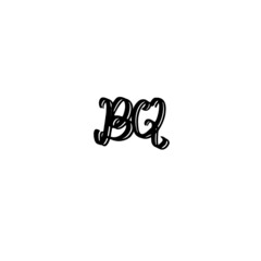 BQ initial handwriting logo for identity