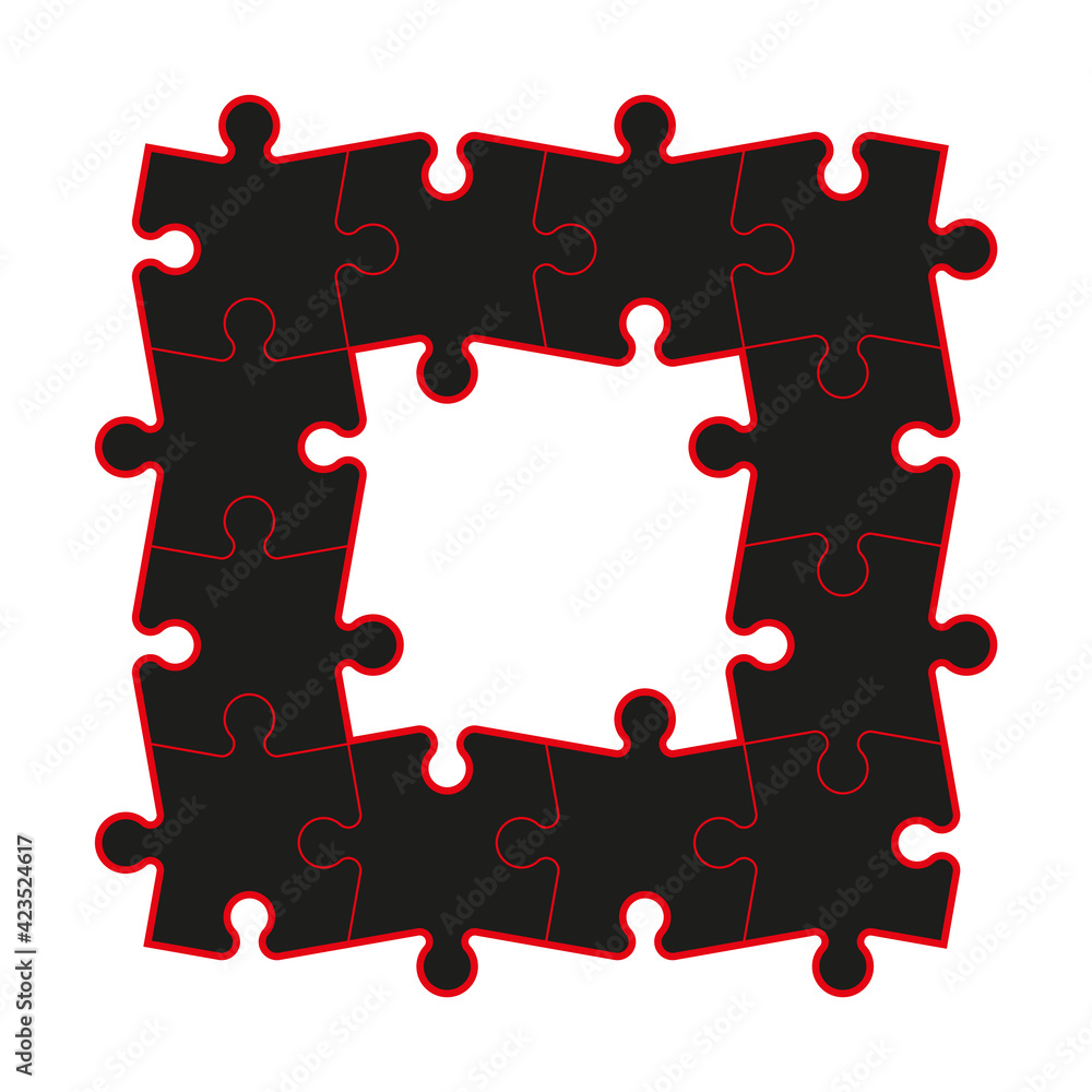 Aufkleber a lot of piece flat puzzle pattern presentation. many step puzzles business background. simple patte