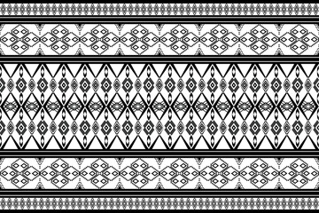 geometric design pattern fabric ethnic oriental traditional abstract black and white. for embroidery style, curtain, background, carpet, wallpaper, cloth, wrapping, batik, fabric,Vector illustration.