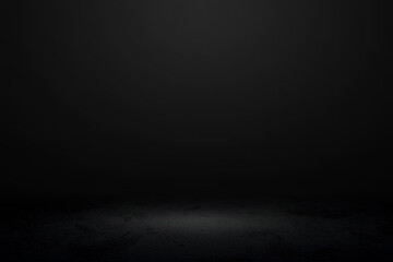 Product showcase with spotlight. Black studio room background. Use as montage for product display