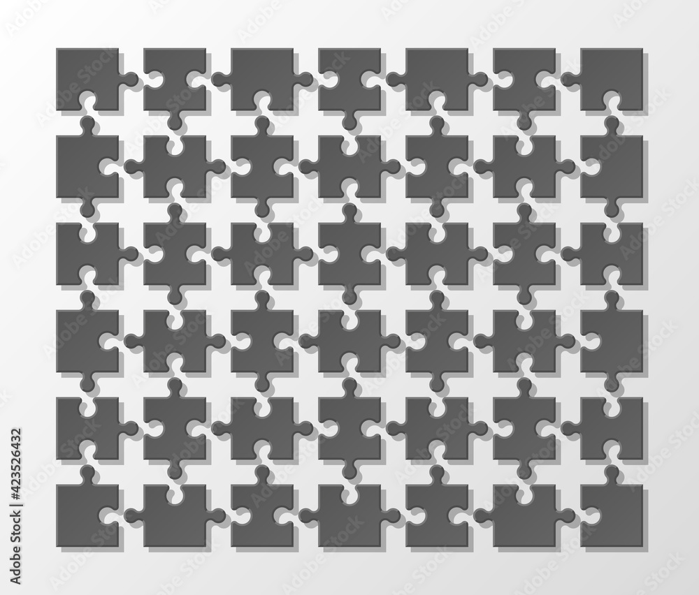 Leinwandbilder a lot of piece flat puzzle presentation. many step circle business background. section compare servi
