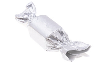 chocolate candy in wrapper isolated