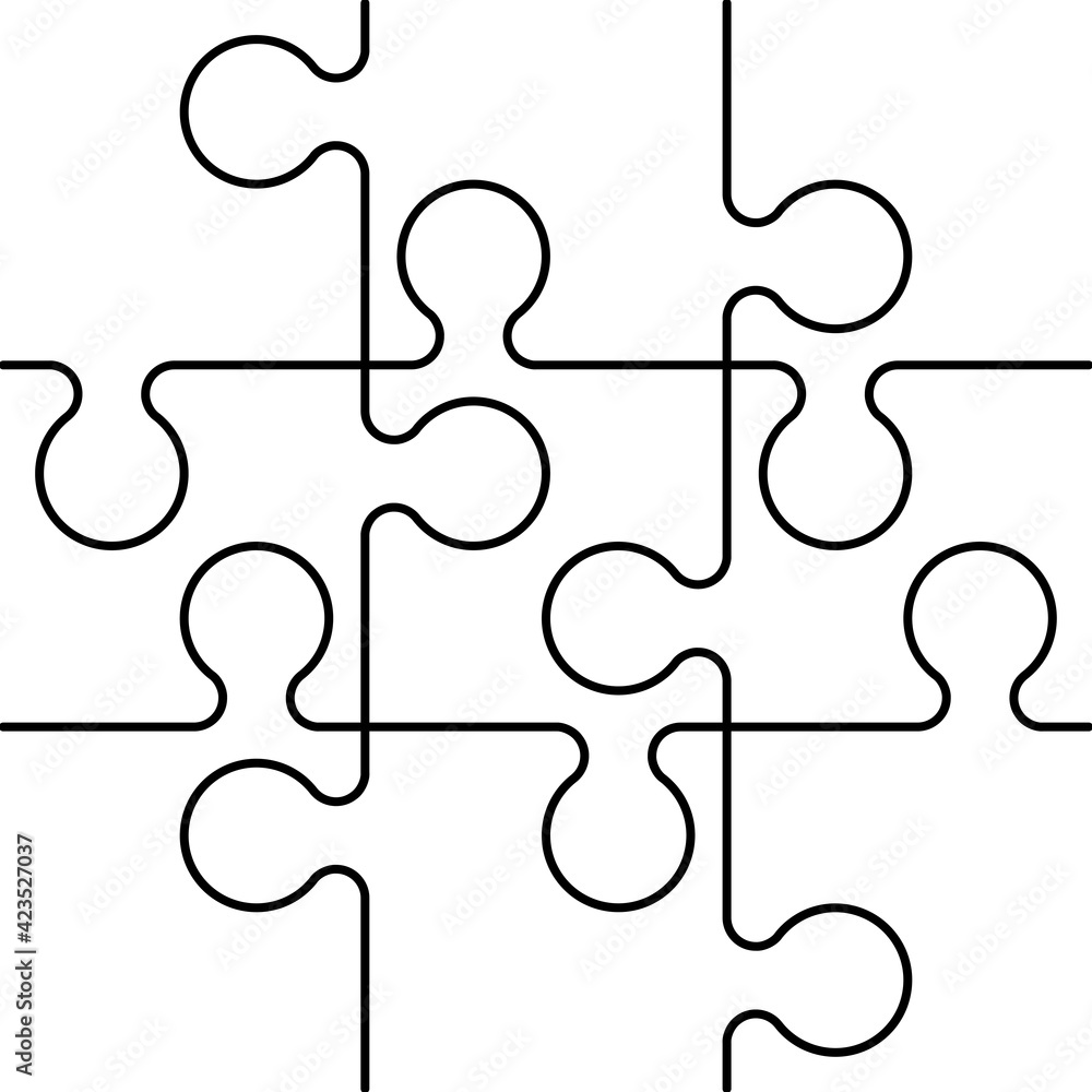 Aufkleber puzzle background pattern. many step circle business card. a lot of piece flat puzzle presentation. 
